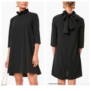 Tuckernuck Pomander Place Daphne black ruffle mini dress minimalist capsule